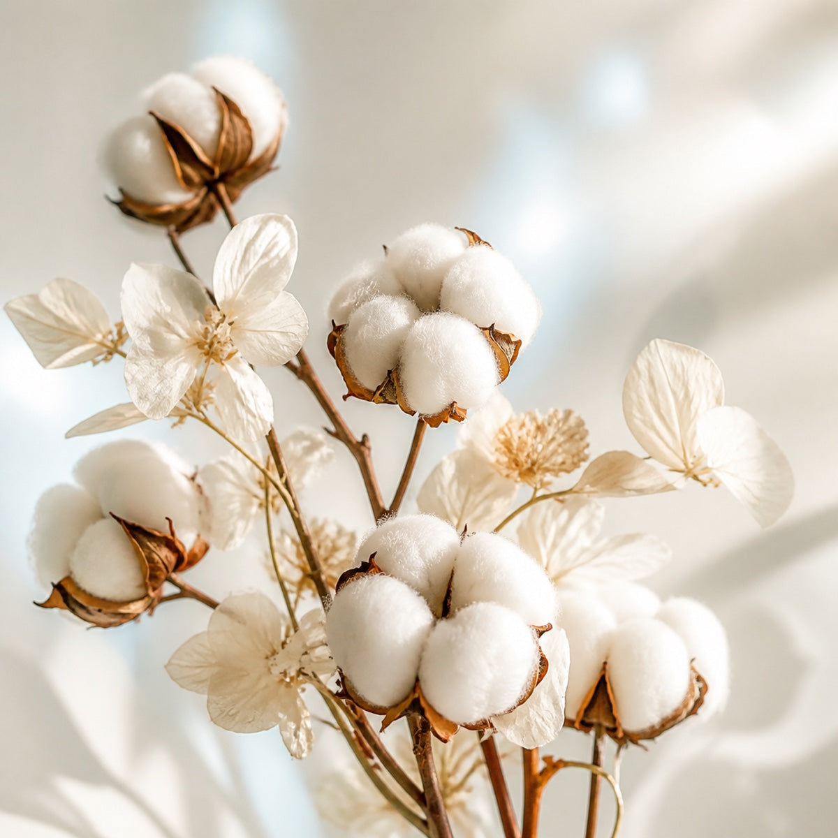 Fleurs de coton illustrant la senteur Fleur de coton